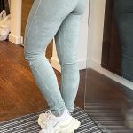 Ambika legging velours mint achterkant