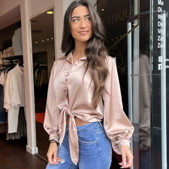 Ambika blouse champagne voorkant Ambika blouse champagne voorkant