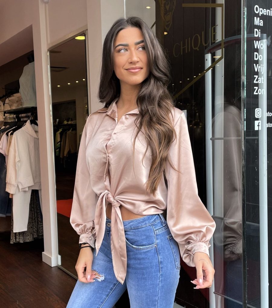 Ambika blouse champagne voorkant