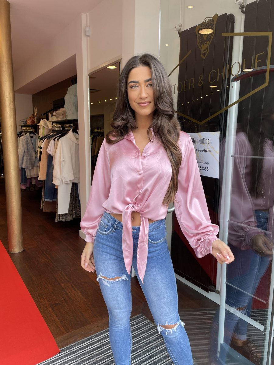 Ambika blouse roze voorkant 2 Loesje