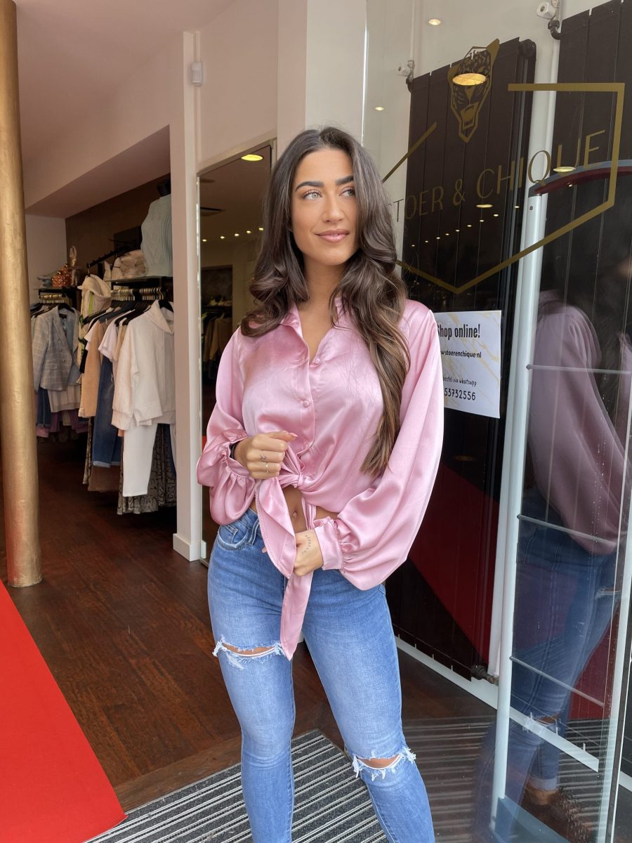 Ambika blouse roze voorkant 3 Loesje