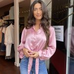 Ambika blouse roze voorkant Loesje