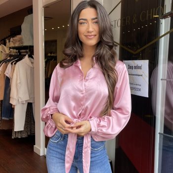 Ambika blouse roze voorkant Loesje Ambika blouse roze voorkant Loesje