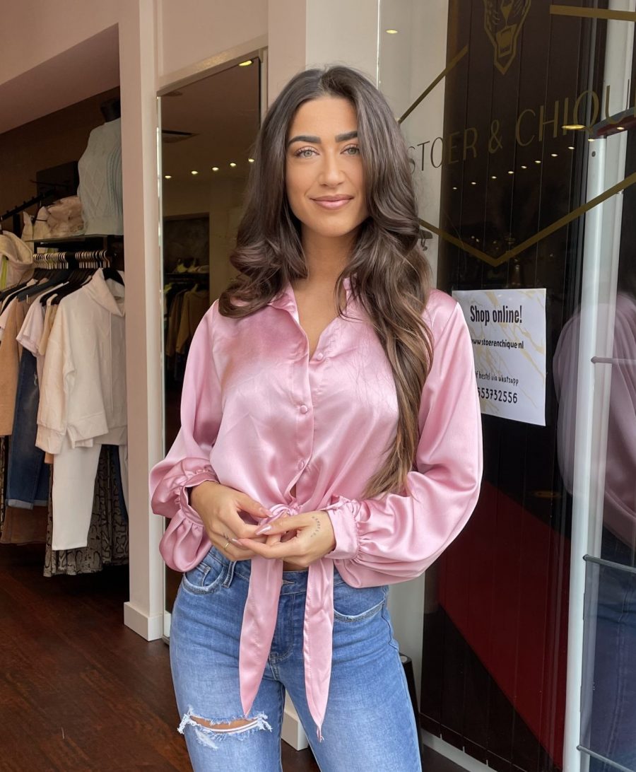 Ambika blouse roze voorkant Loesje