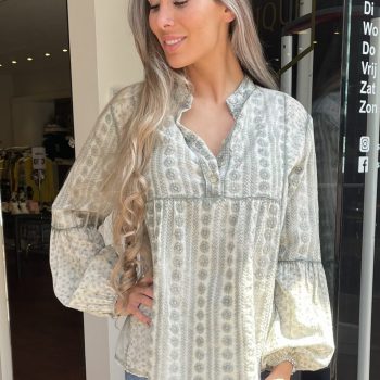 Ambika blouse taupe voorkant
